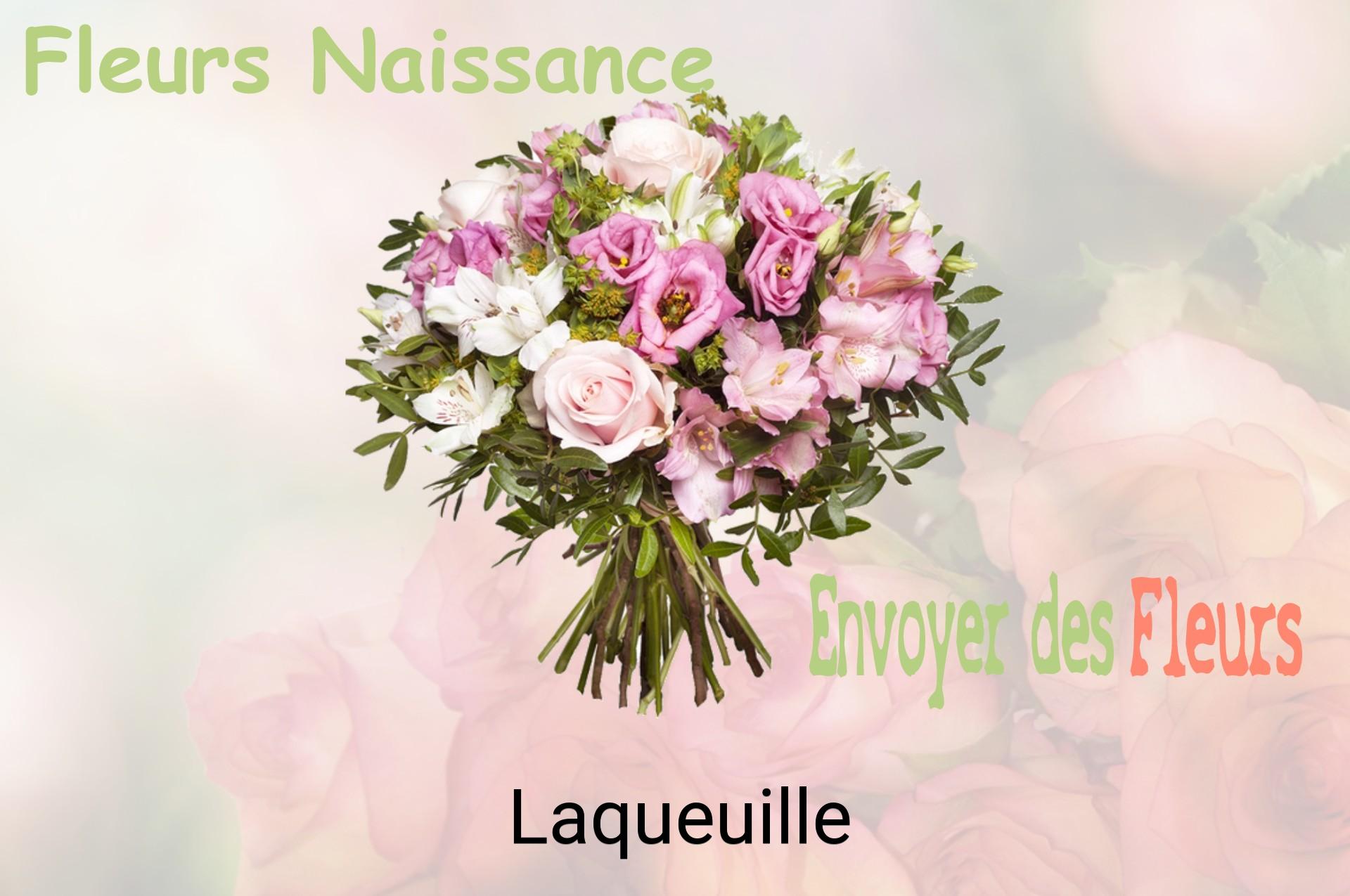 Bouquet de fleurs de naissance livré à Laqueuille